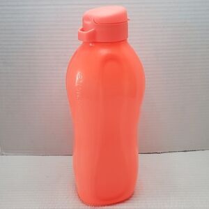 Tupperware X-Large Eco Bottle Sheer 2L - 67oz 12.5" Orange Water Flip Lid